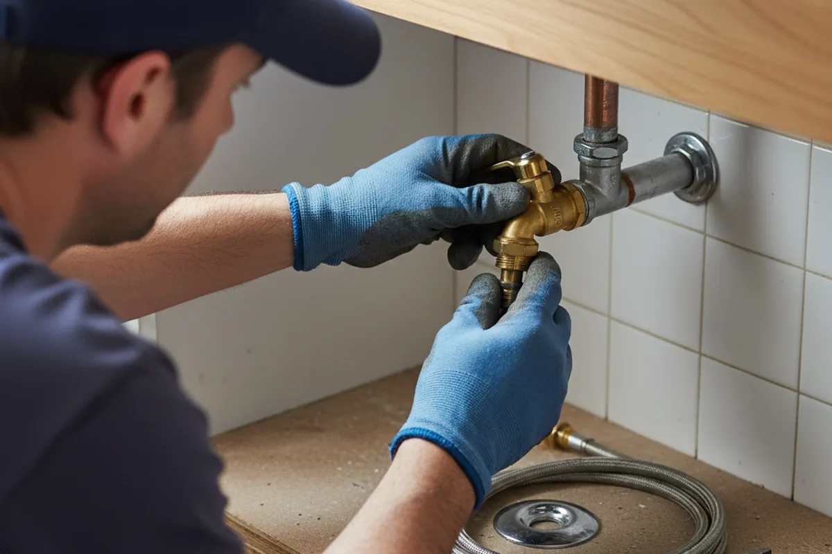 Shutoff valve and fitting work during Well Pump Repair in Nashville